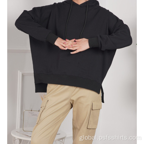 Round Neck Loose Hoodies Loose Hoodies with Solid Color Factory